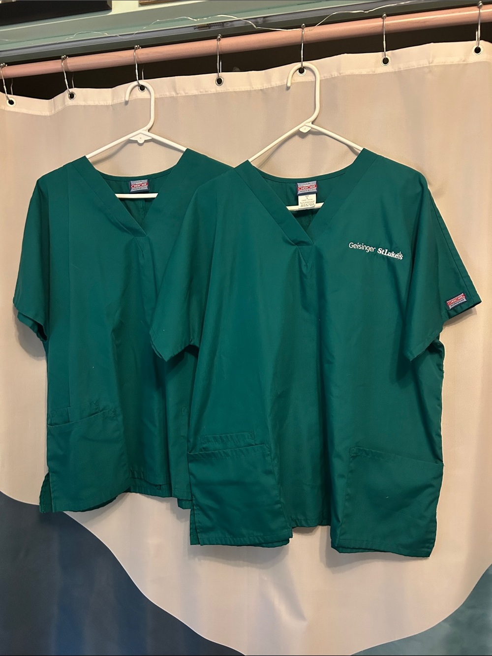 Cherokee Hunter Green Scrub Top - Geisinger St. Luke’s